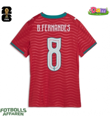 Portugal Bruno Fernandes #8 Hemmatröja Kvinnor VM 2026 Kortärmad
